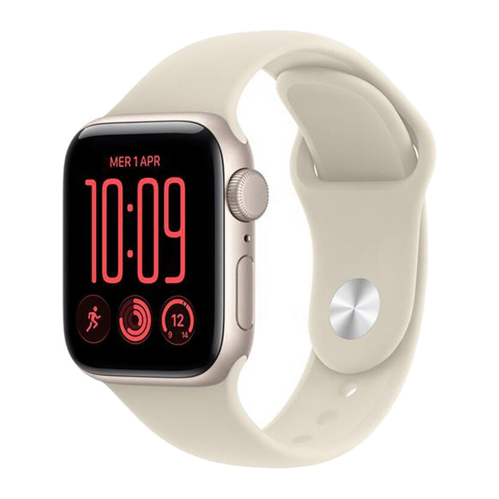 Apple Watch SE 3 GPS 40mm Alluminio Galassia-Sport Band Sabbia - S/M