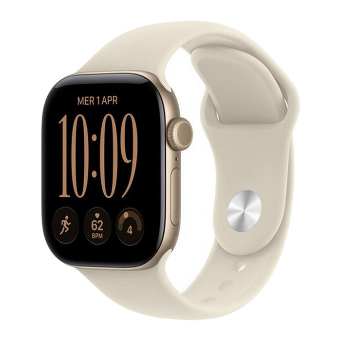 Apple Watch Series 12 GPS 42mm Alluminio Oro Chiaro-Sport Band Sabbia - S/M