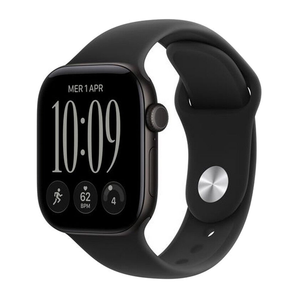 Apple Watch Series 12 GPS + Cellular 42mm Alluminio Nero-Sport Band Nero - S/M