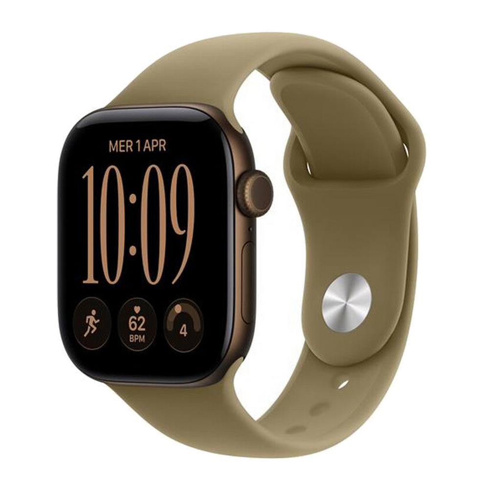Apple Watch Series 12 GPS 42mm Alluminio Bronzo Scuro-Sport Band Oliva - M/L