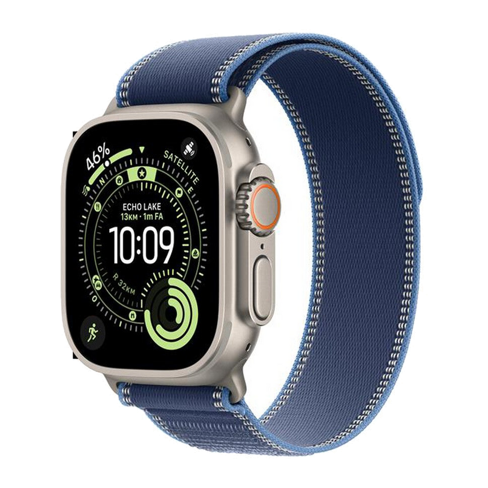 Apple Watch Ultra 3 GPS + Cellular 49mm Titanio Naturale-Trail Loop Blu/Blu Acceso M/L