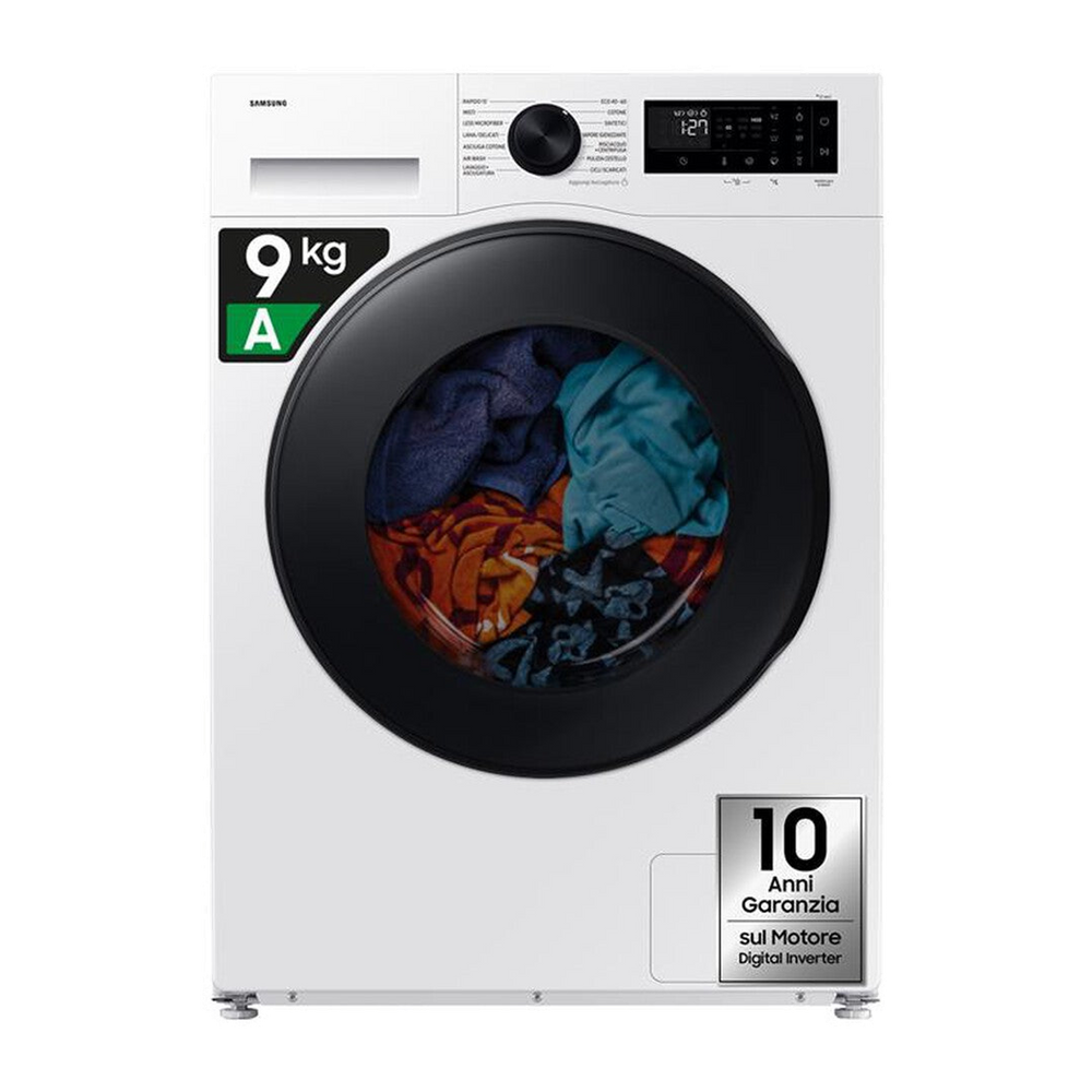 Samsung Lavasciuga WD90DG5B15BEET 9/6 Kg Classe A-bianca con oblò e display nero