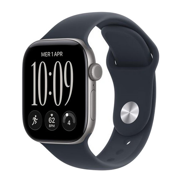 Apple Watch Series 12 GPS+Cellular 42mm Alluminio Grigio-Sport Band Blu marino - S/M