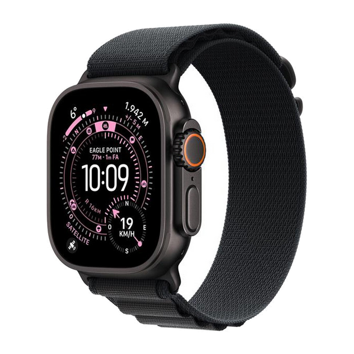 Apple Watch Ultra 3 GPS + Cellular 49mm Titanio Nero-Alpine Loop Nero - S