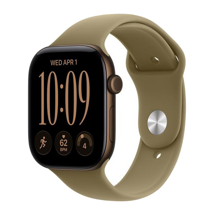 Apple Watch Series 12 GPS 46mm Alluminio Bronzo Scuro-Sport Band Oliva - M/L